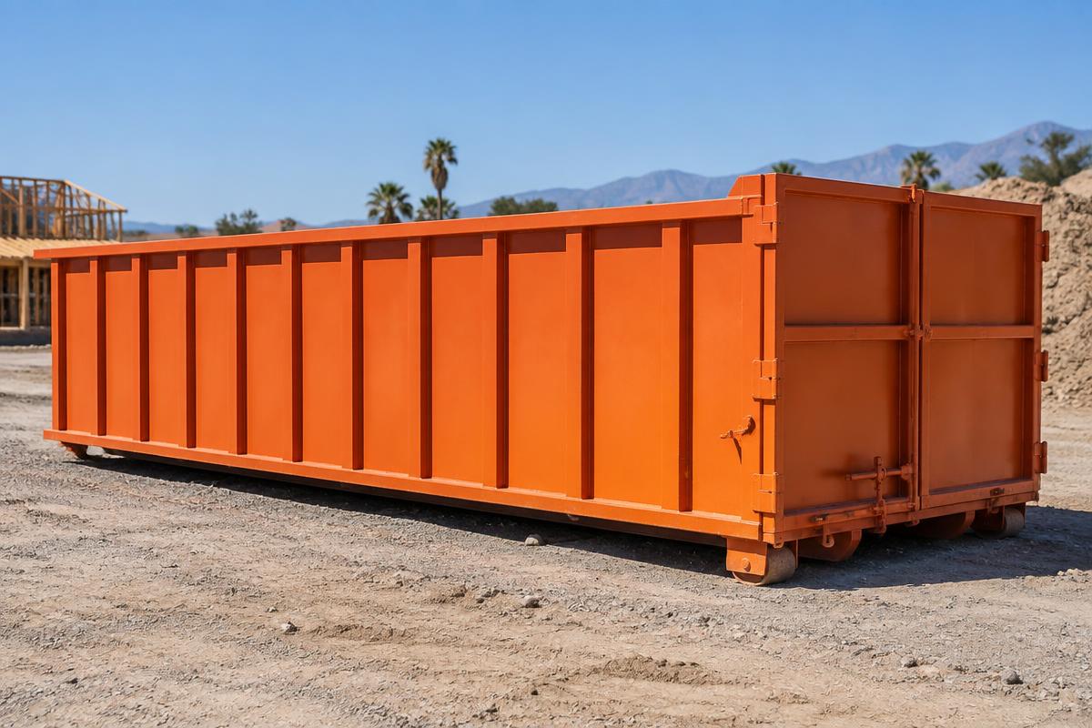 30 yard high-wall roll-off dumpster on a construction site